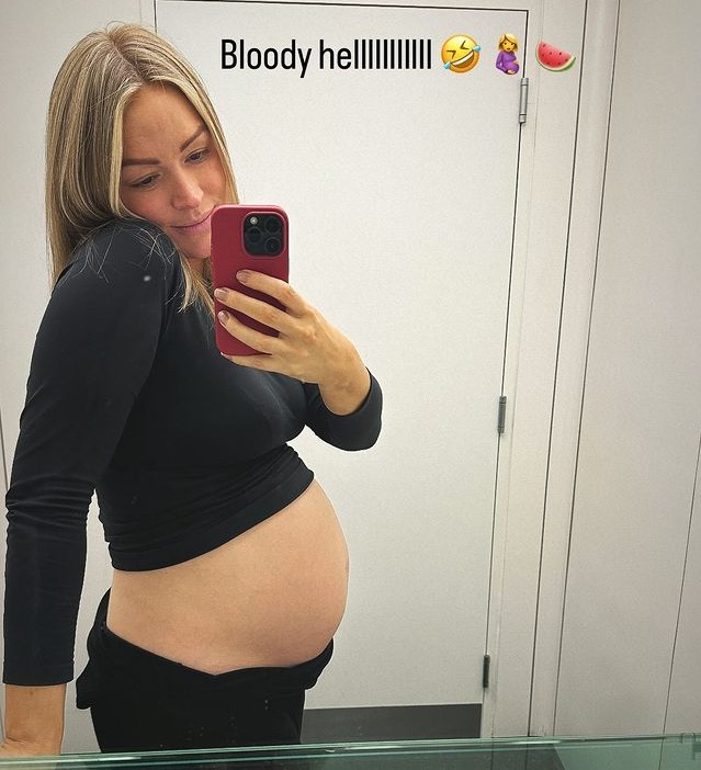 Woods announced her pregnancy in July