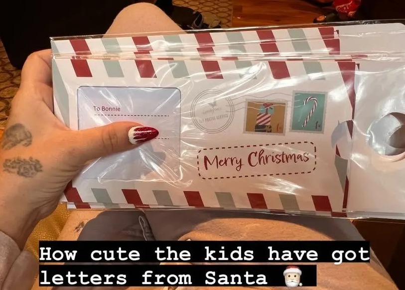 Sue shared how the kids received letters from 'Santa'