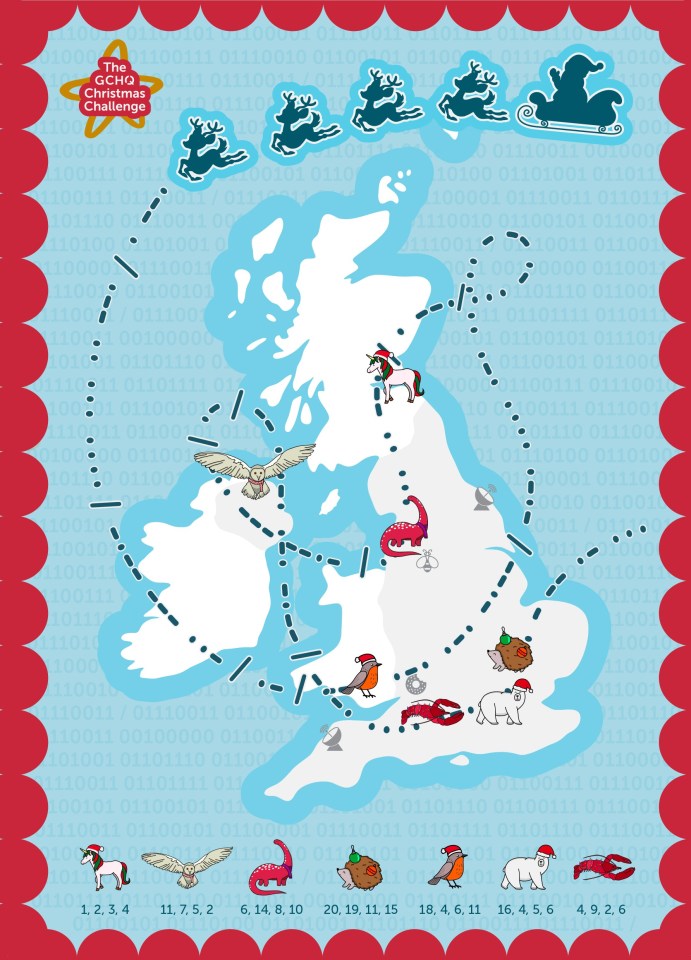 GCHQ's 2024 Christmas challenge puzzle, featuring seven puzzles to solve to discover a UK landmark.