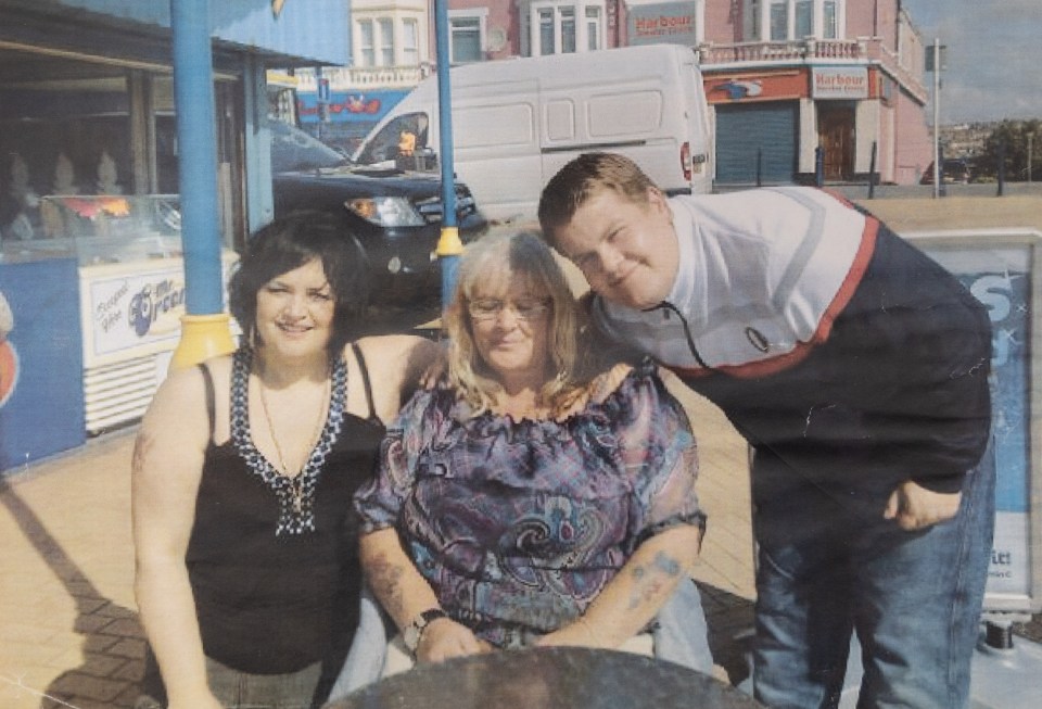 Ruth Jones and James Corden pose with Glenda back when filming was taking place