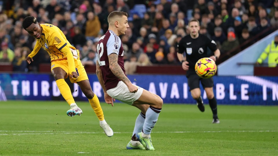 Simon Adingra curled in Brighton's opener after 12 minutes