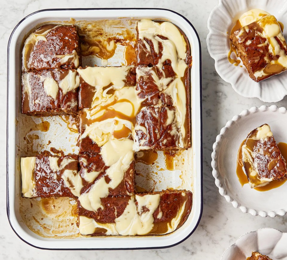 Jamie's epic sticky toffee pudding is a crowd pleasing way to finish, with plenty to serve