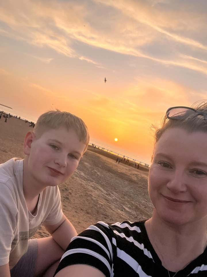 They still had time on the beach before flying back home