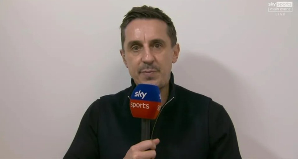 Fans were baffled by Gary Neville's background for Monday Night Football