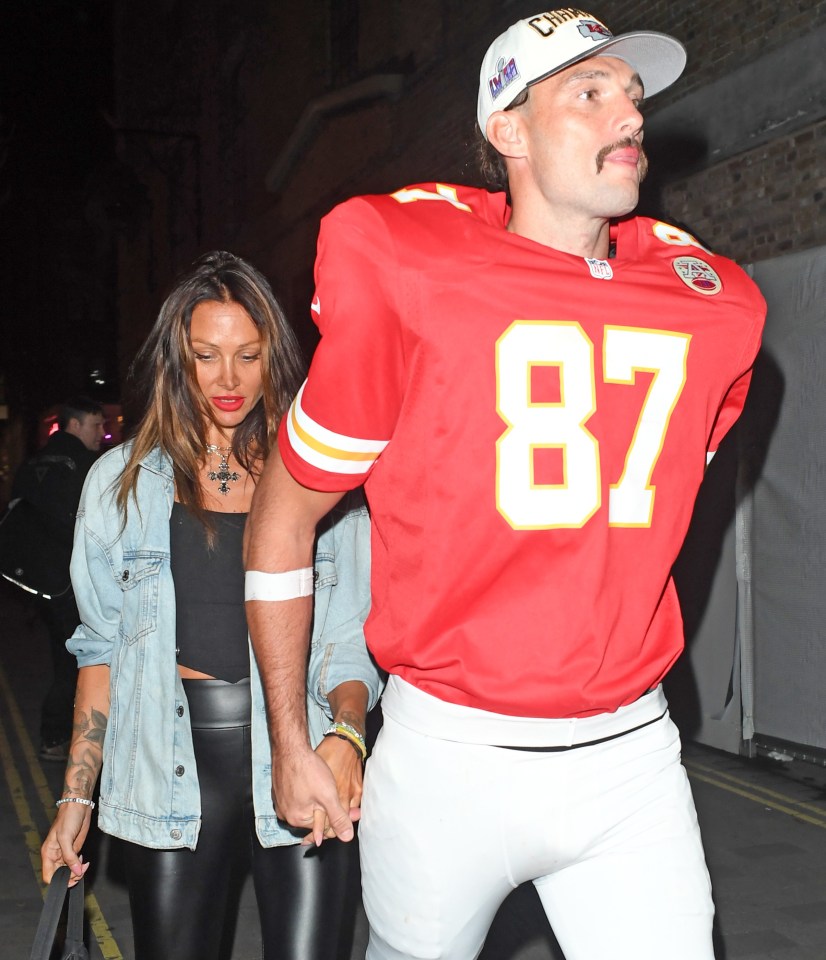 Carroll dressed up as Travis Kelce for Halloween