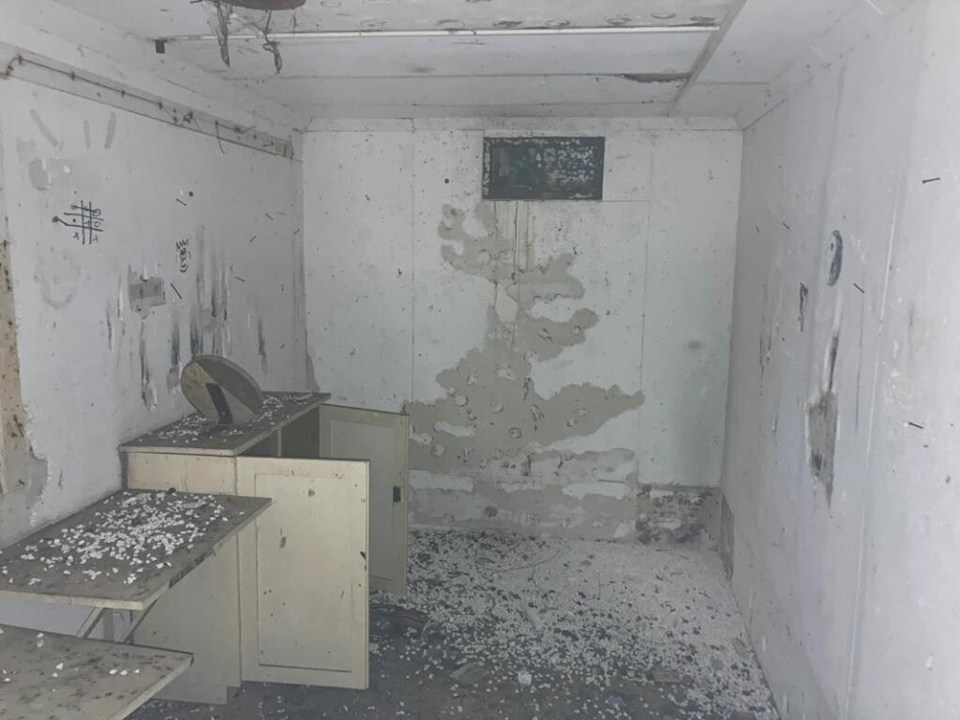 The interior condition of the bunker has deteriorated