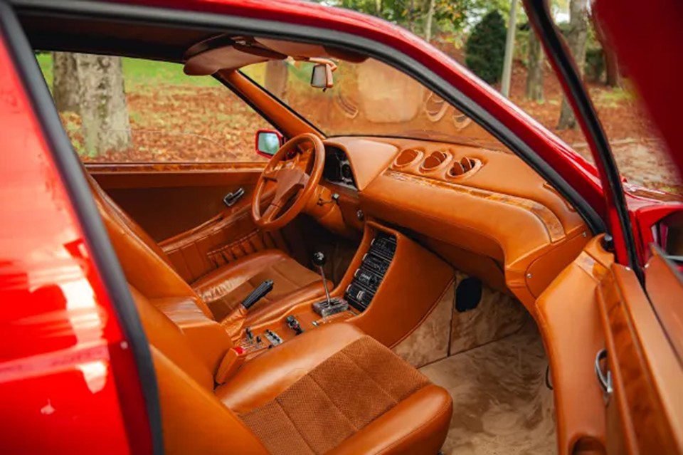 The interior is all plush caramel leather