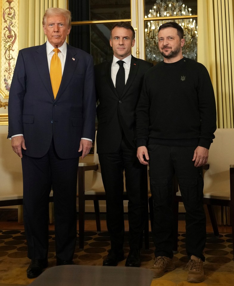 Trump and Macron were also joined by Ukraine leader Zelensky, who was welcomed with applause