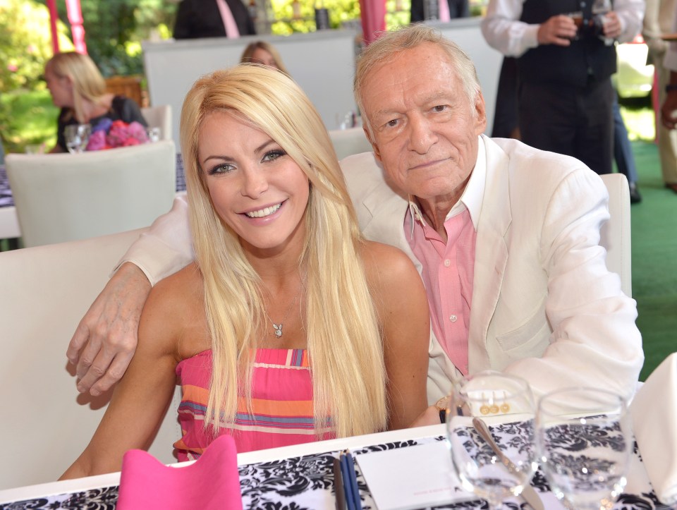 Crystal Harris and Hugh Hefner at the Playboy Playmate of the Year luncheon.