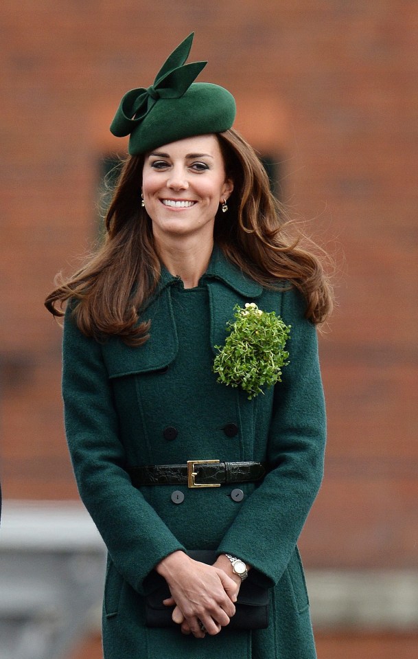 Catherine, Duchess of Cambridge, at a St. Patrick's Day parade.