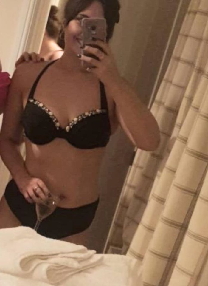 Danielle before getting her boobs done