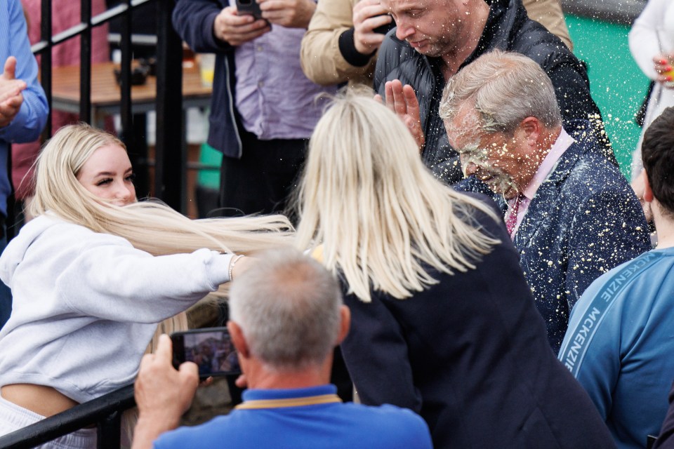 She admitted throwing a milkshake over Nigel Farage