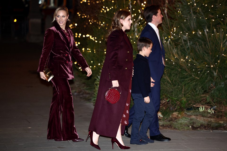 Princess Beatrice arrived with Princess Sophie