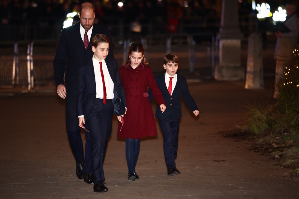 The Prince entered along with William and his two siblings