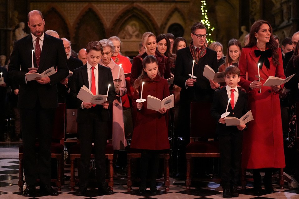 The family sang songs together as part of the carol concert