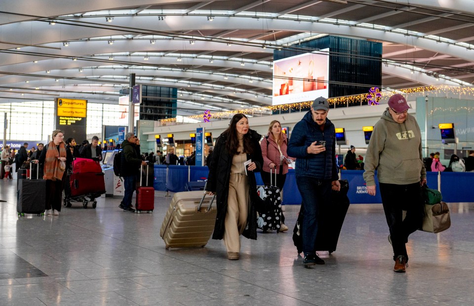 Brits on their way home via Heathrow Airport