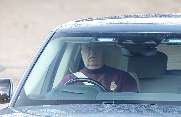 The Duke of York leaving Royal Lodge, Windsor, today