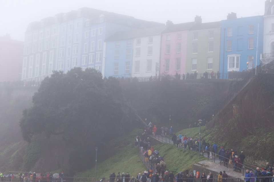 Hundreds turned out for the annual Boxing Day swim in Tenby