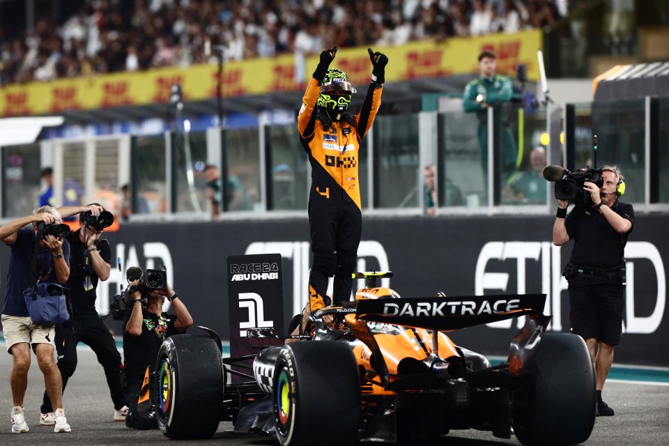 Lando Norris won the Abu Dhabi GP to clinch the constructors championship for McLaren