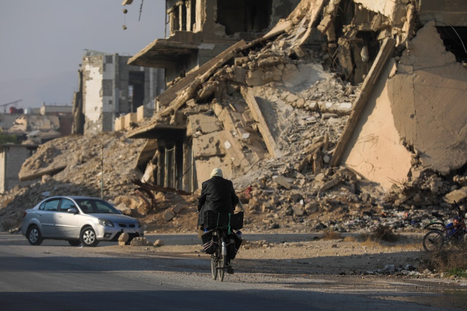 A view of the destruction  in Eastern Ghouta of Damascus, Syria on December 21