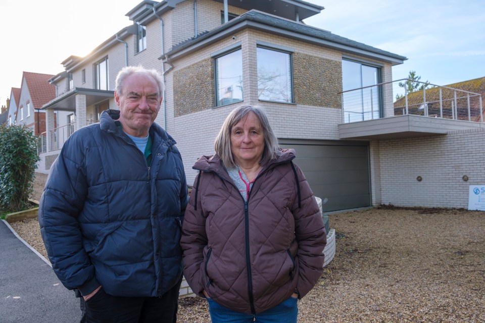 Mike Oldham and Dawn Brooke are among the locals angry that the new home has allegedly broken planning rules