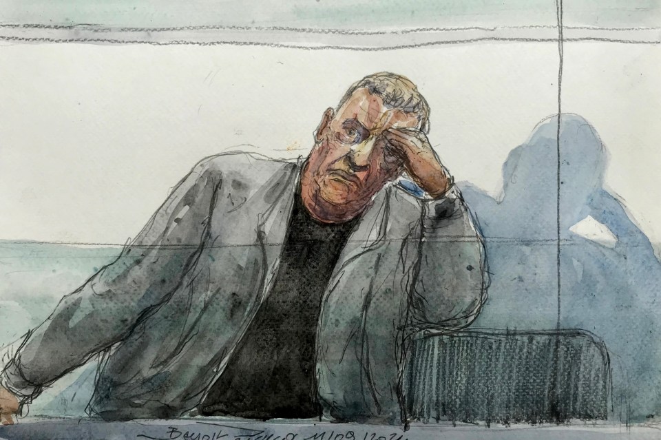 This court sketch from September showing Dominique Pelicot in court