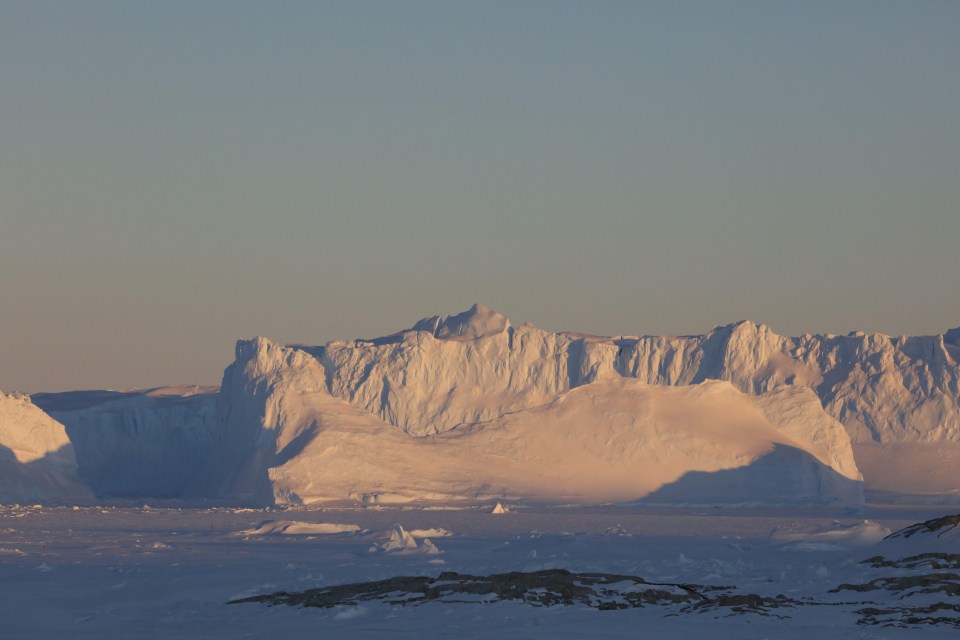 Icebergs near China's Zhongshan Station in Antarctica.