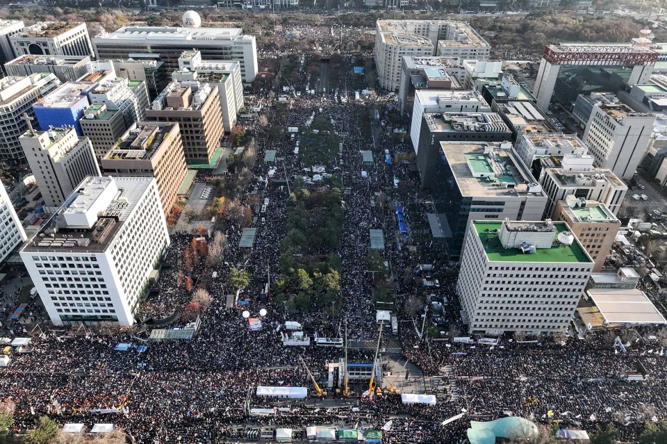 Protesters gathered to call for Yoon's impeachment on 14 December