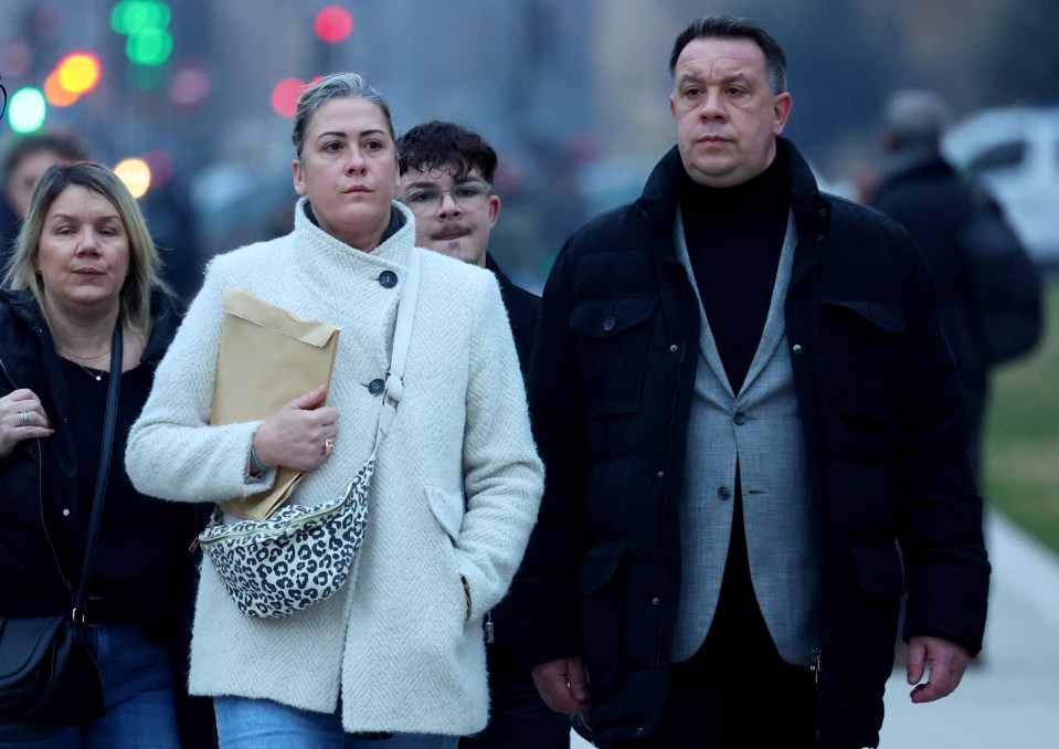 Gisèle's children attended court with her on Thursday, pictured: Caroline Darian and David Pelicot