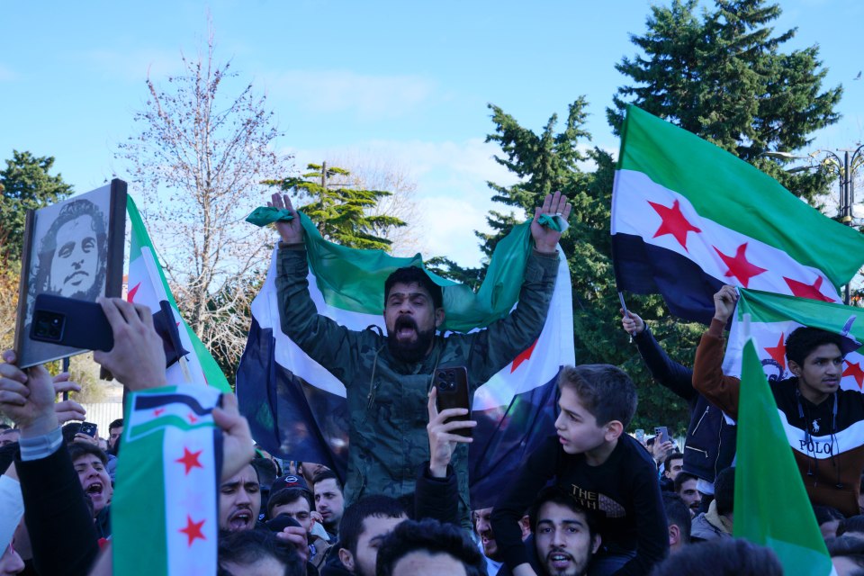 Syrians living in Turkey celebrate the fall of Assad