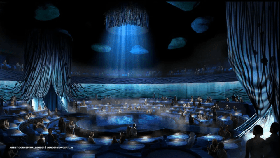 A Cirque du Soleil water dining show will open next year