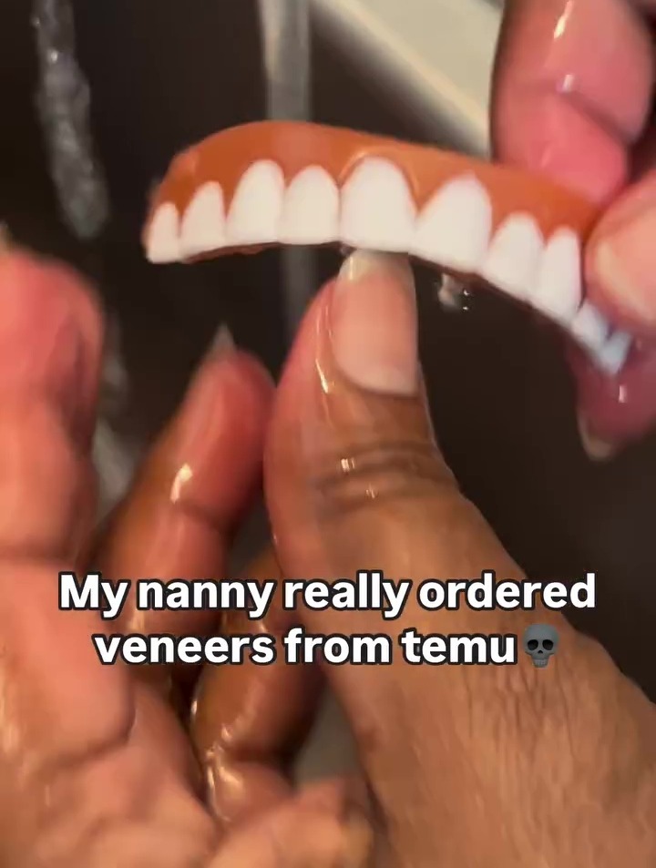 One nan’s smile makeover went viral for all the wrong reasons after she purchased ‘veneers’ on the cheap from Temu