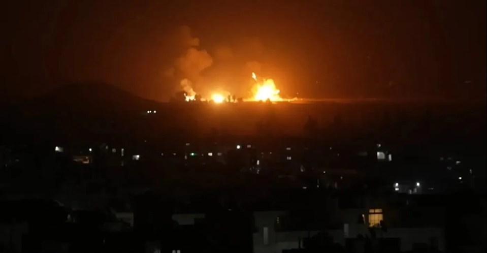 Israeli strikes reportedly hit a north eastern Syrian base