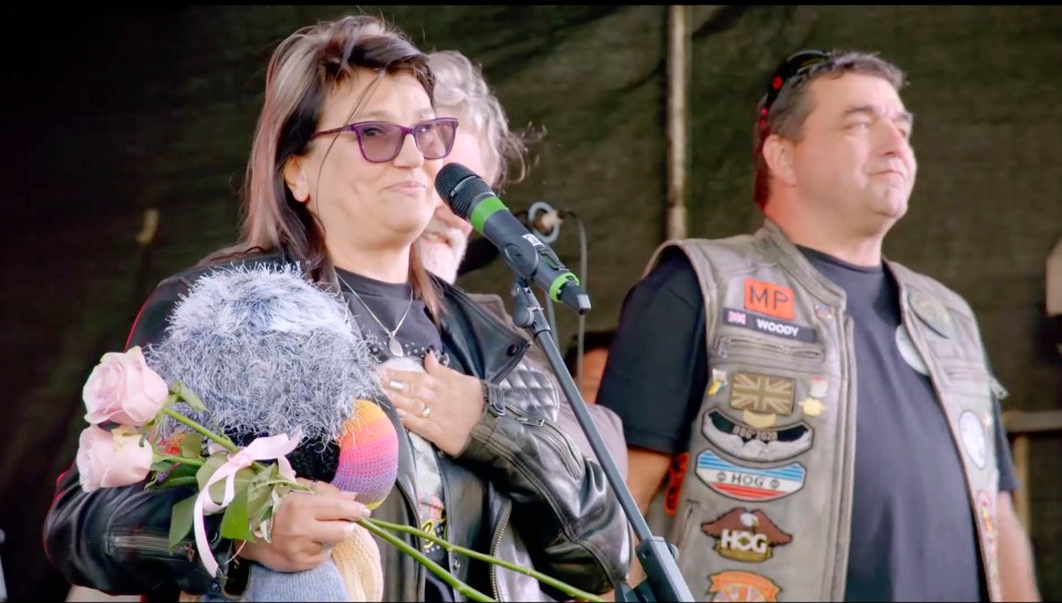 Dave's widow Liliana gives an emotional speech at Dave Day