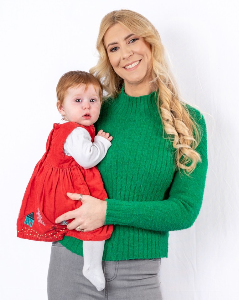 Mum Lucy Johnstone, pictured here with baby daughter Heather, confesses she does rely on help from her mum to cover Christmas - as well as daily living expenses