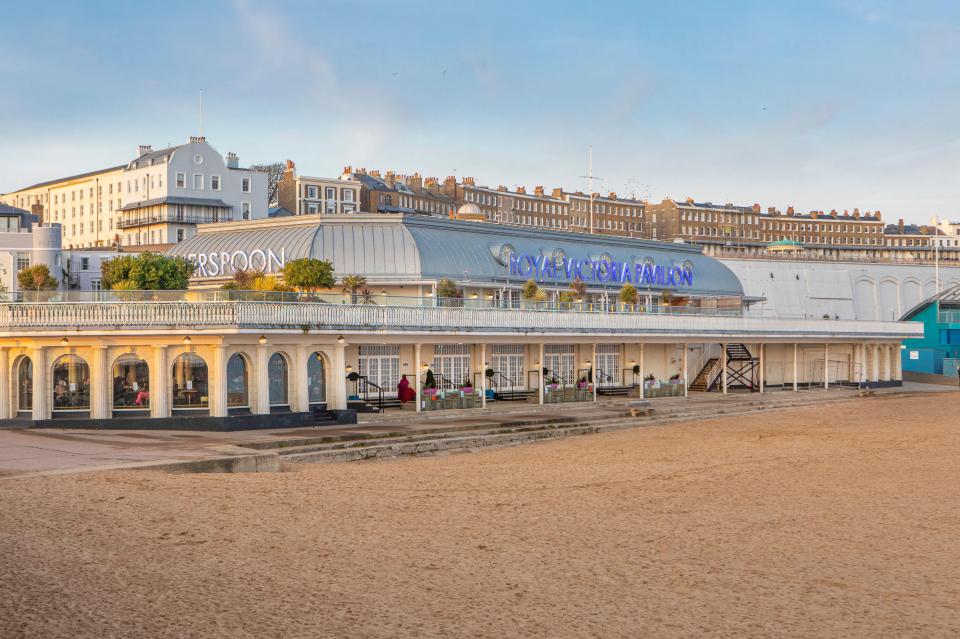 The Royal Victoria Pavilion in Ramsgate is on the beachfront