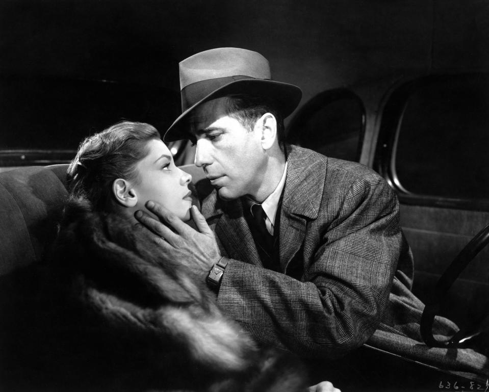 Humphrey Bogart as private detective Phillip Marlowe in 1946's The Big Sleep, with Lauren Bacall