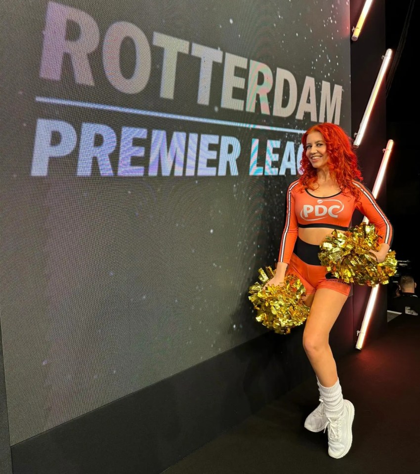 Cheerleader at the Rotterdam Premier League.