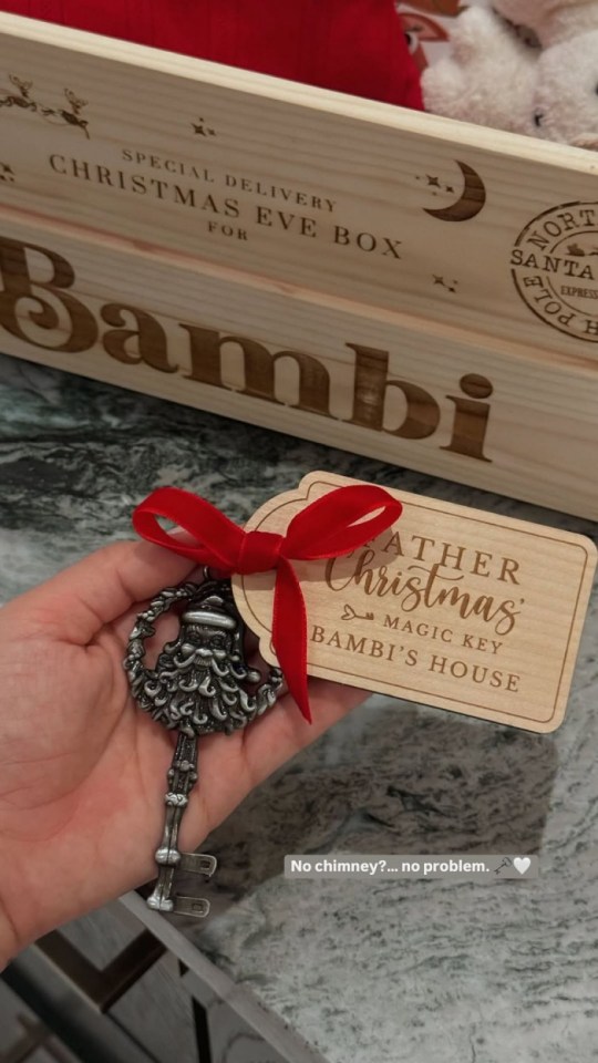 Bambi's Christmas Eve box included a sweet key for Santa