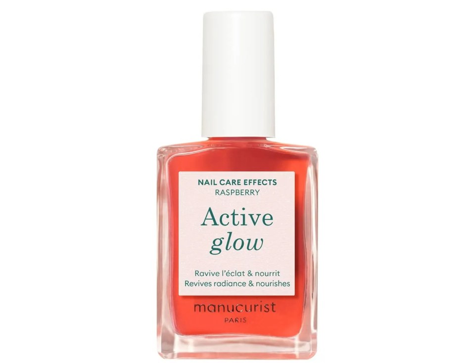 Manucurist Paris Active Glow nail polish in Raspberry.