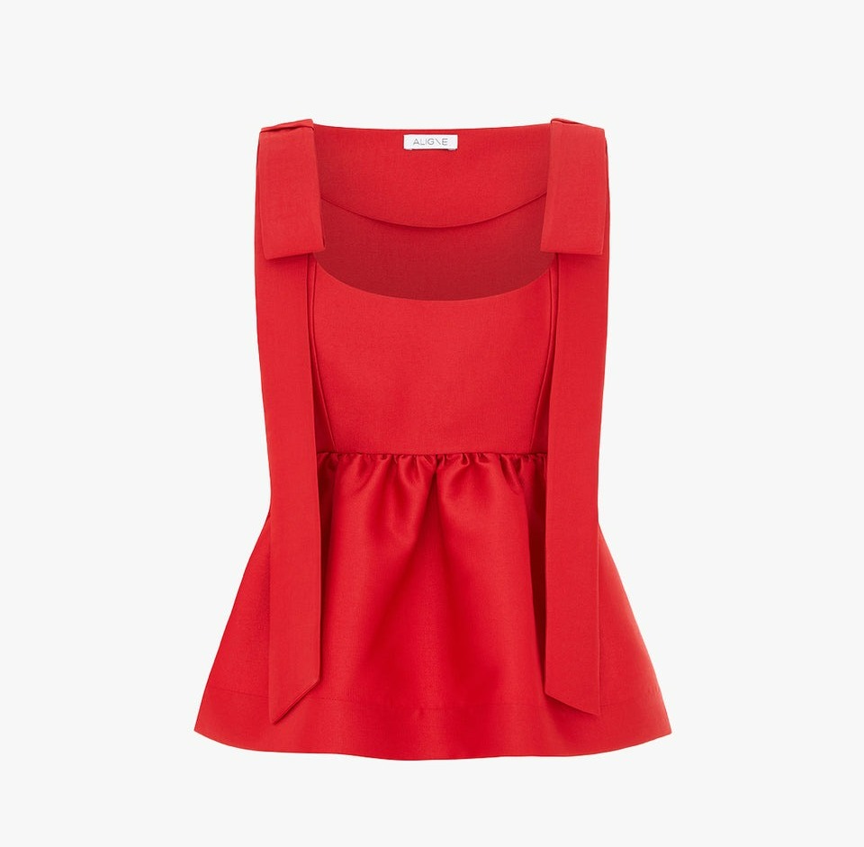 Satin top, £115, Aligne