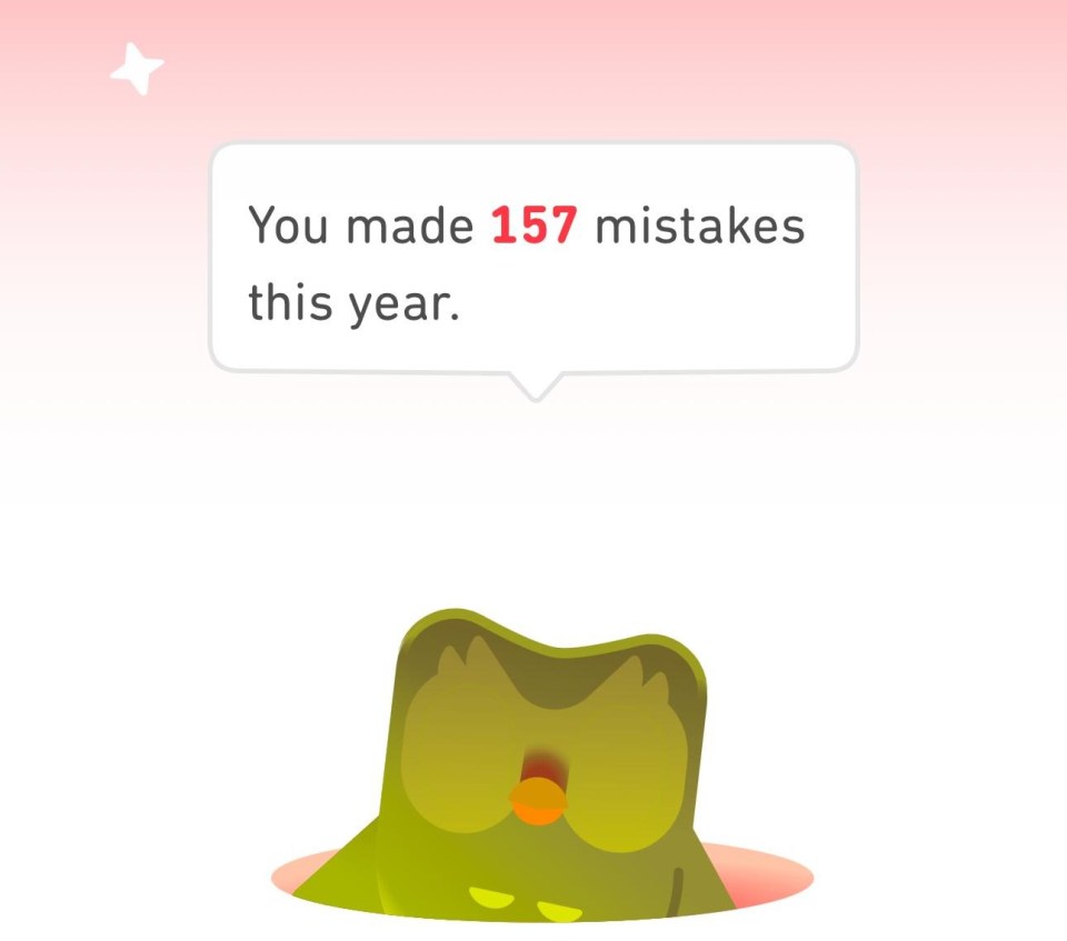 App also tells you how many mistakes you’ve made this year