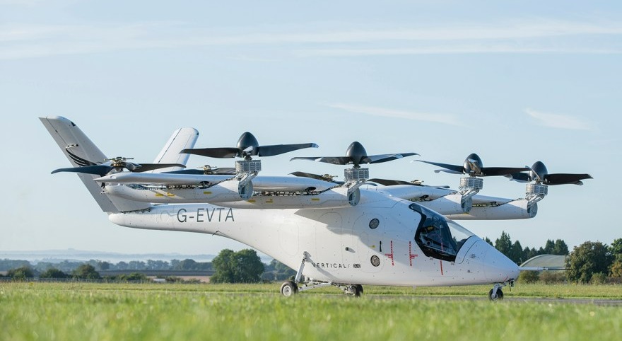 The VX4 'flying taxi' being built by Vertical Aerospace who hope to soon test on the new Bicester veriport