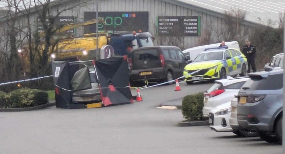 Cops made the grim discovery in Helston Business Park in Cornwall