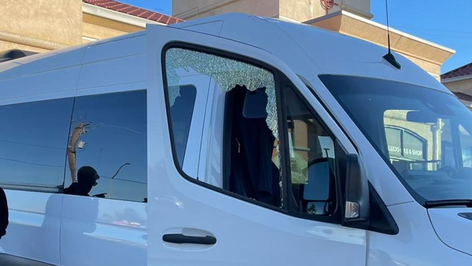 The tour bus was damaged during the robbery