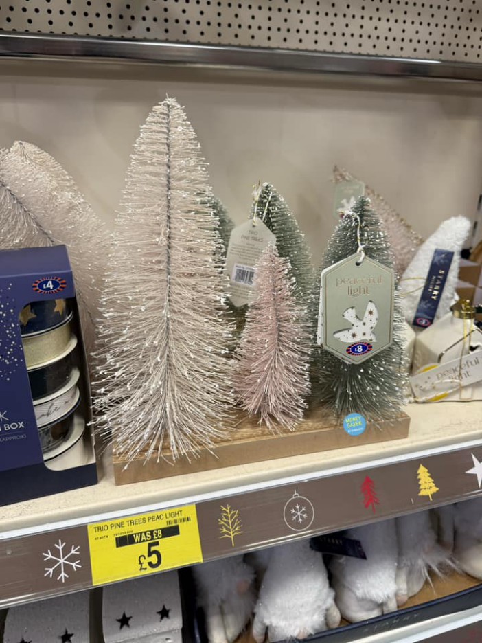 B&M Christmas sale: Trio of bottlebrush trees, £5 (was £8).