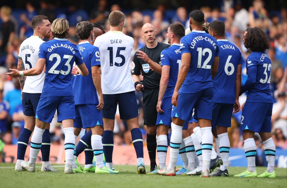 Chelsea were angry with Taylor's officiating against Tottenham two years ago