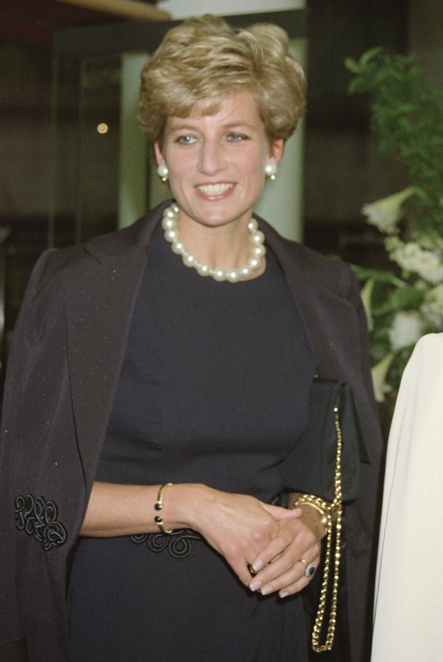 Diana was seen wearing the cuff, which is thought to be worth £25,000