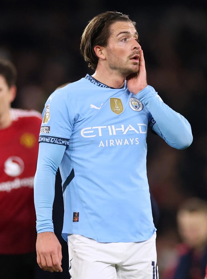 Jack Grealish of Manchester City looking dejected after a game.