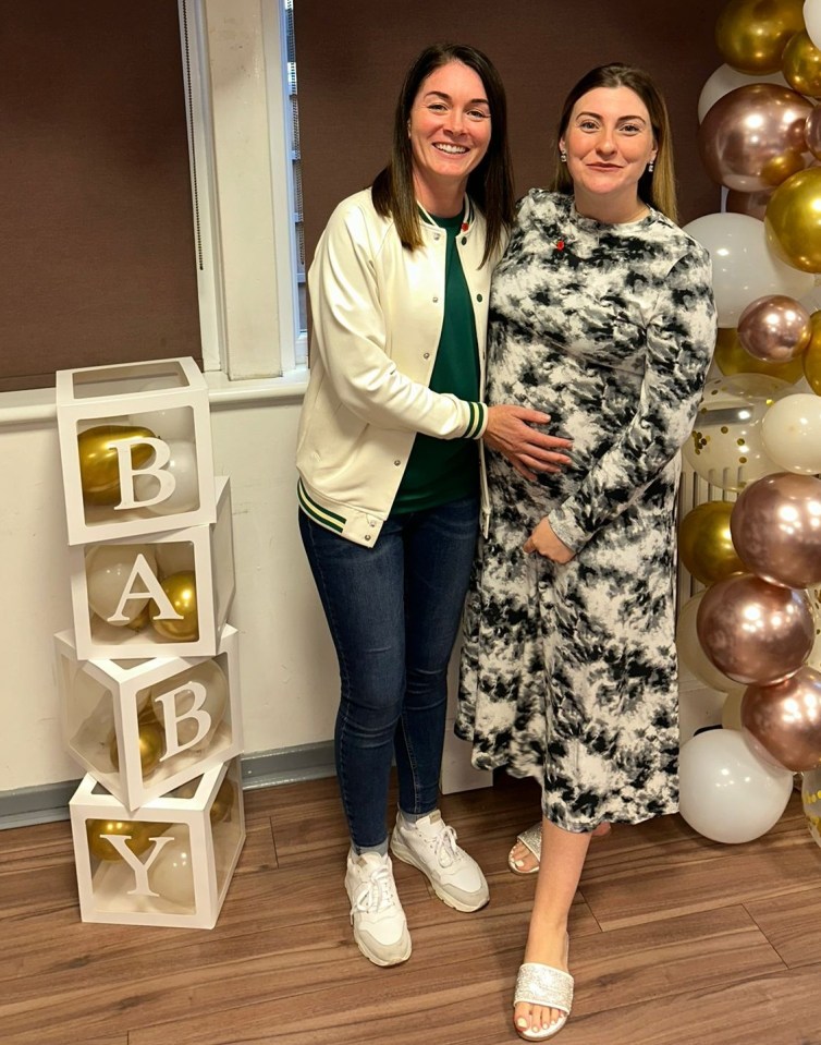 Emma (left) and Lucy 'always knew they wanted to have a family together'